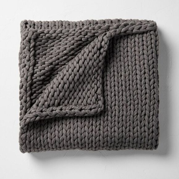 Casaluna Other - Casaluna - 50"x70" Oversized Solid Bed Throw Dark Gray - Casa Gray